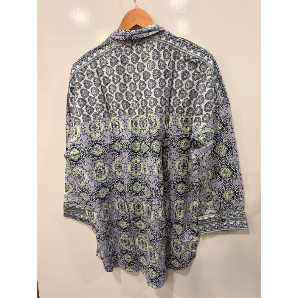 Free‎ People Sleep Shirt NWT Paisley Boho S - Picture 7 of 10